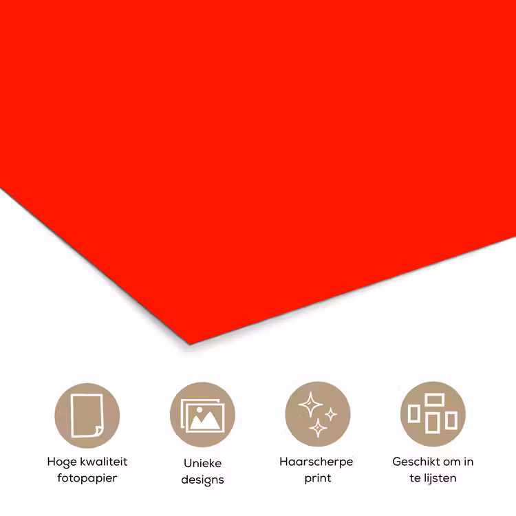Poster - Vibrant - Vermilion - Rood — 5