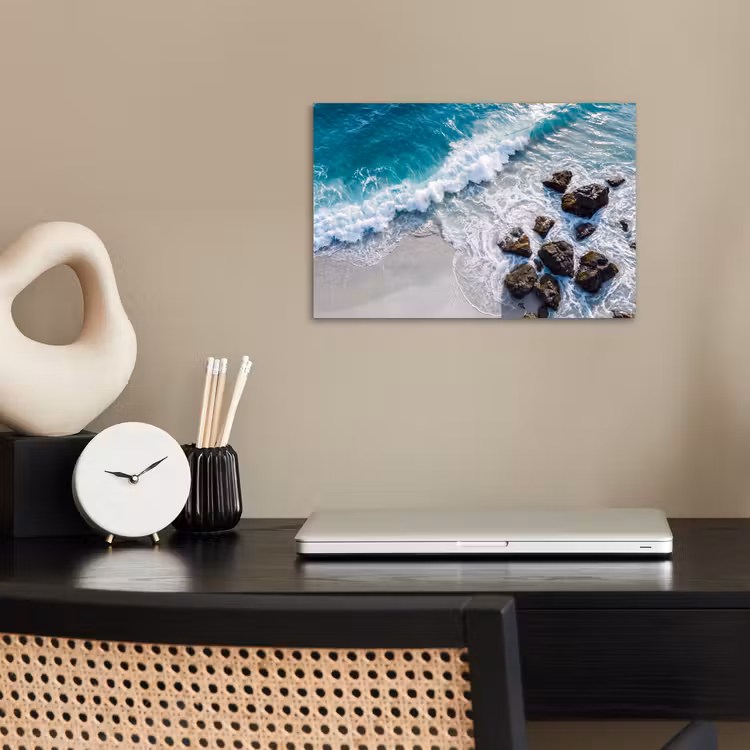 Poster - Zee - Golf - Strand - Natuur - Blauw — 2