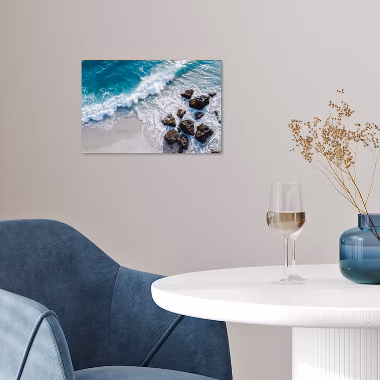 Poster - Zee - Golf - Strand - Natuur - Blauw — 4
