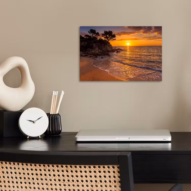 Poster - Zee - Kust - Zonsondergang - Natuur - Oranje — 2