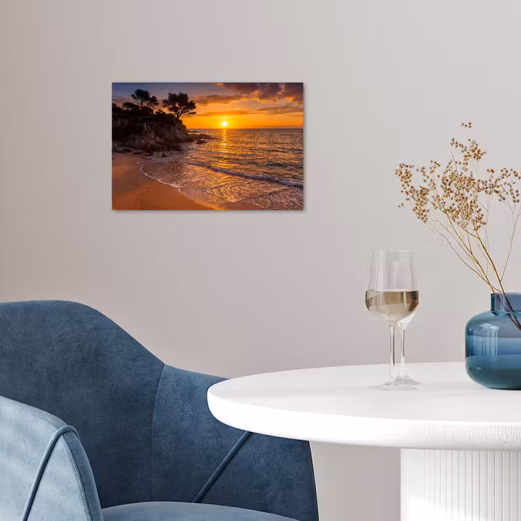 Poster - Zee - Kust - Zonsondergang - Natuur - Oranje — 4