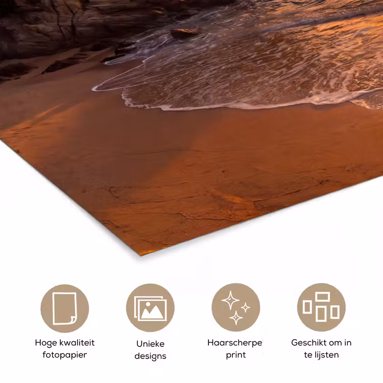 Poster - Zee - Kust - Zonsondergang - Natuur - Oranje — 5