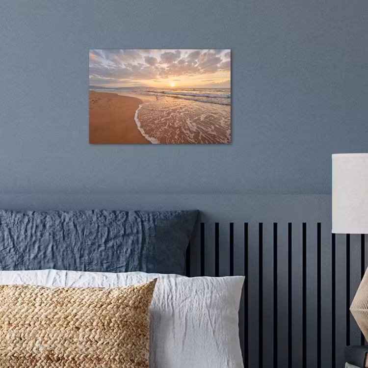 Poster - Zee - Kustlijn - Wolken - Landschap - Oranje — 3