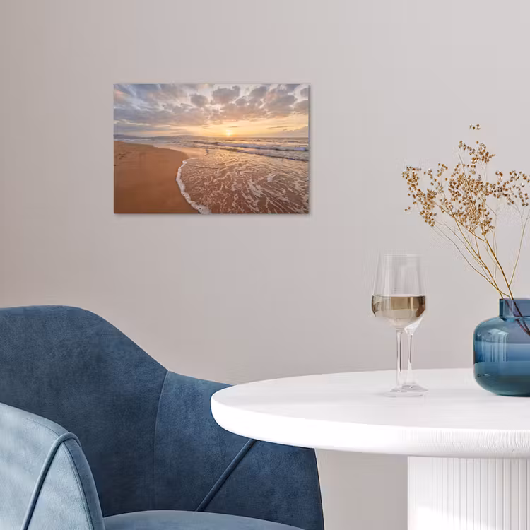 Poster - Zee - Kustlijn - Wolken - Landschap - Oranje — 4