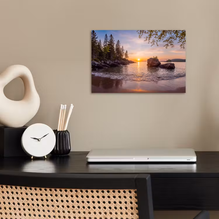 Poster - Zonsondergang - Kust - Water - Natuur - Oranje — 2