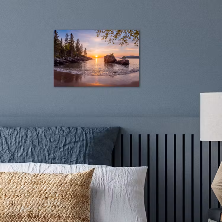 Poster - Zonsondergang - Kust - Water - Natuur - Oranje — 3