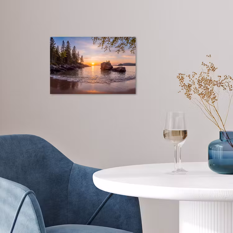 Poster - Zonsondergang - Kust - Water - Natuur - Oranje — 4