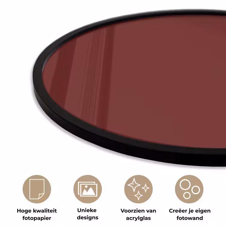Ronde fotolijst - Burnt - Mahogany - Rood — 5