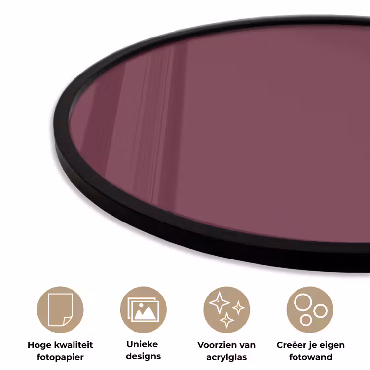 Ronde fotolijst - Deep - Plum - Paars — 5