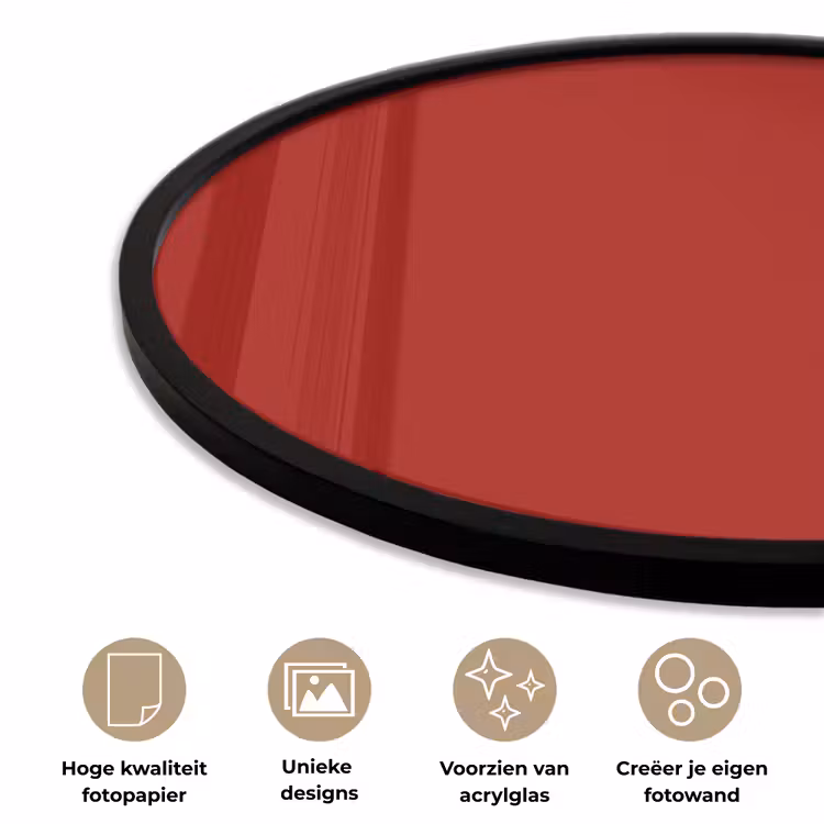 Ronde fotolijst - Oxblood - Maroon - Rood — 5