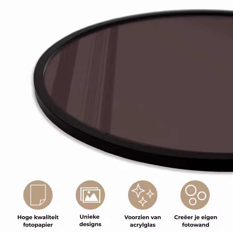 Ronde fotolijst - Deep - Obsidian - Bruin — 5