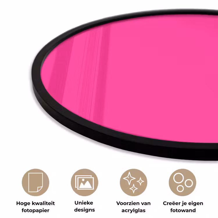 Ronde fotolijst - Hot - Fuchsia - Roze — 5