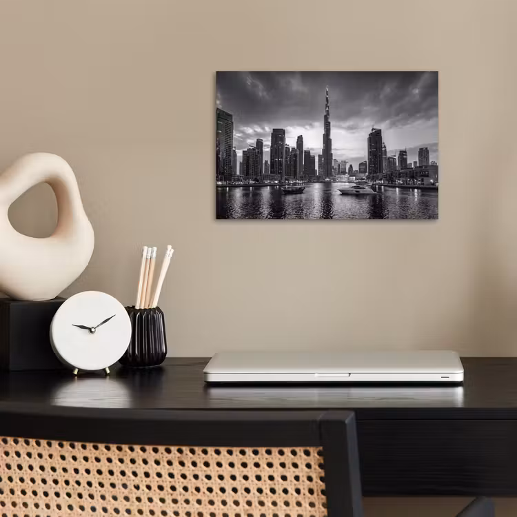 Poster - Stad - Skyline - Architectuur - Avond - Zwart-wit — 2