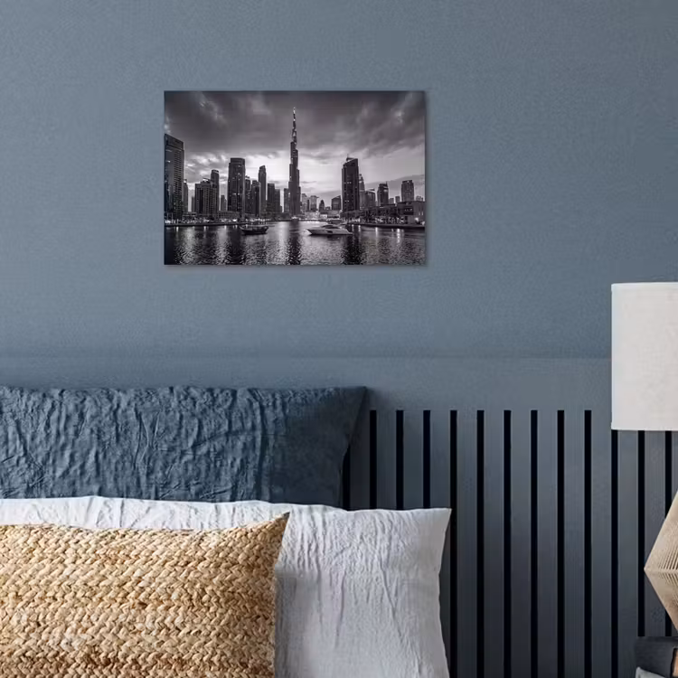Poster - Stad - Skyline - Architectuur - Avond - Zwart-wit — 3