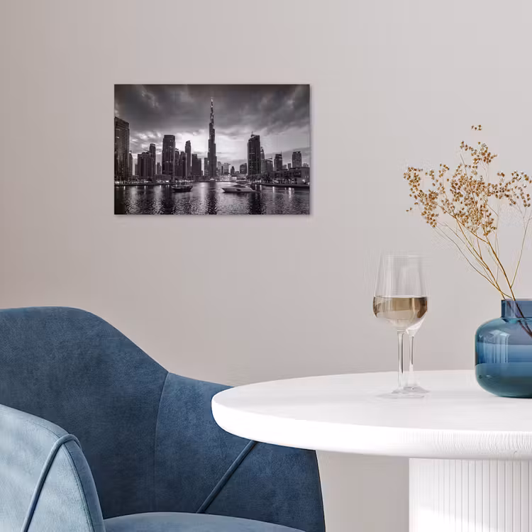 Poster - Stad - Skyline - Architectuur - Avond - Zwart-wit — 4