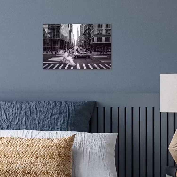 Poster - Stad - Straat - Gebouwen - Verkeer - Zwart-wit — 3
