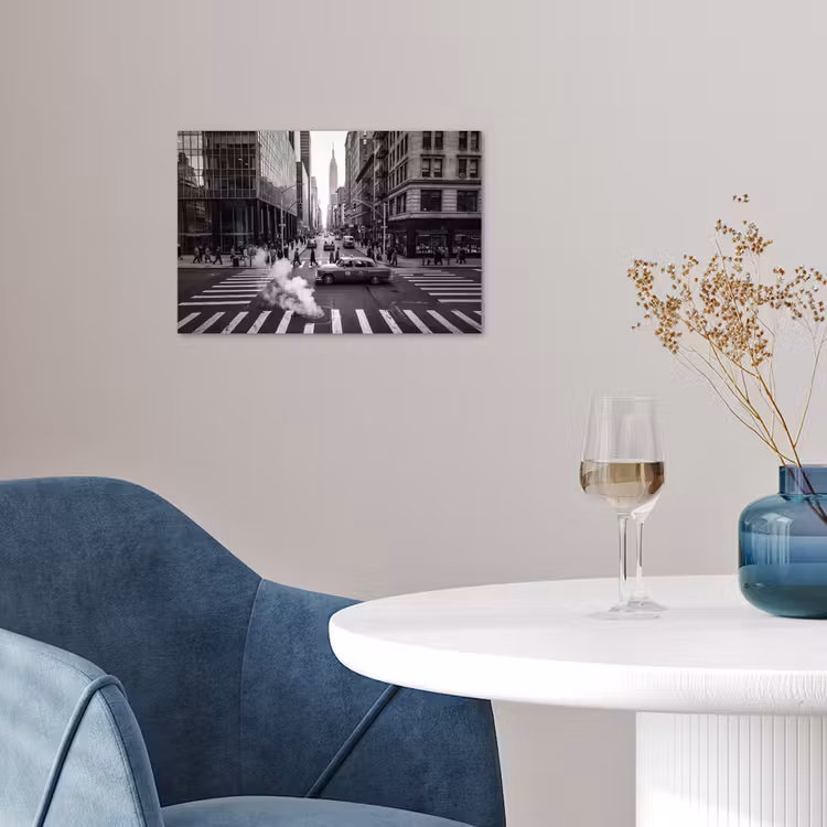 Poster - Stad - Straat - Gebouwen - Verkeer - Zwart-wit — 4