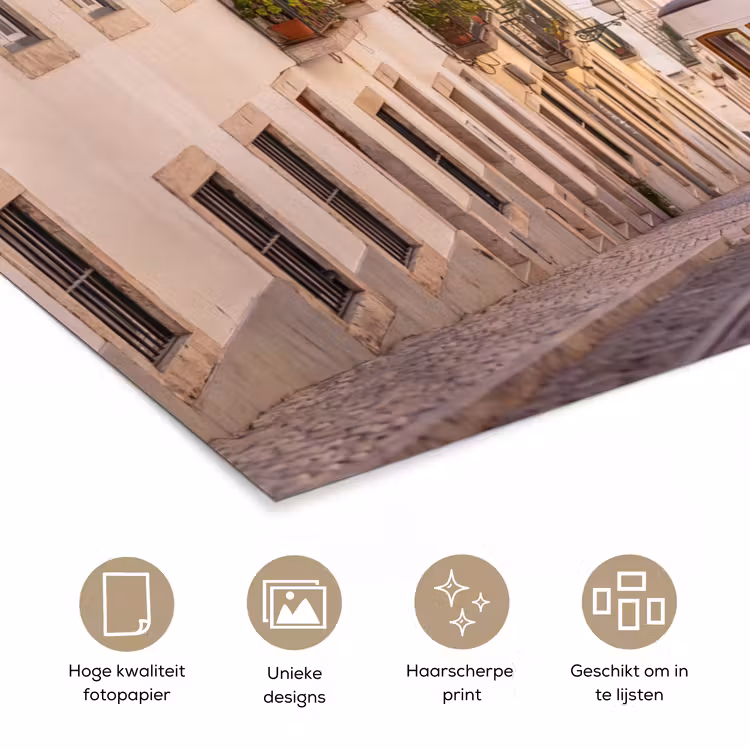 Poster - Tram - Straat - Stad - Architectuur - Geel — 5