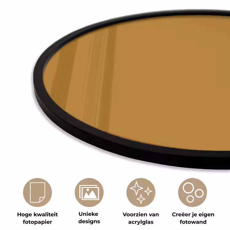Ronde fotolijst - Ocre - Gold - Geel — 5