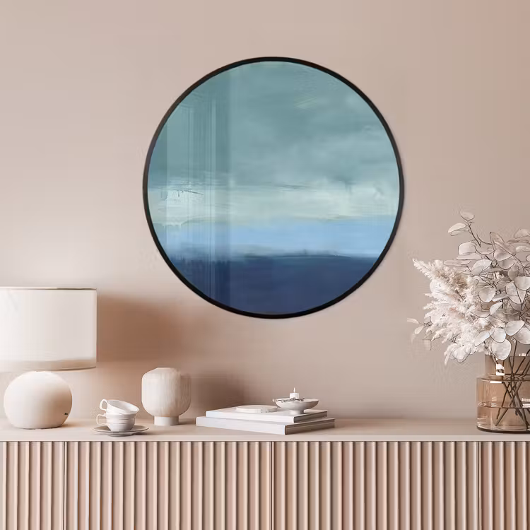 Ronde fotolijst - Abstract - Lagen - Rust - Modern - Blauw — 4