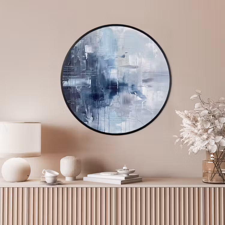 Ronde fotolijst - Abstract - Textuur - Kunst - Modern - Blauw — 4