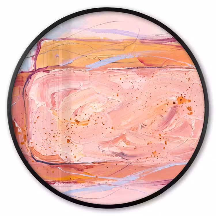 Ronde fotolijst - Abstract - Vormen - Modern - Roze — 1