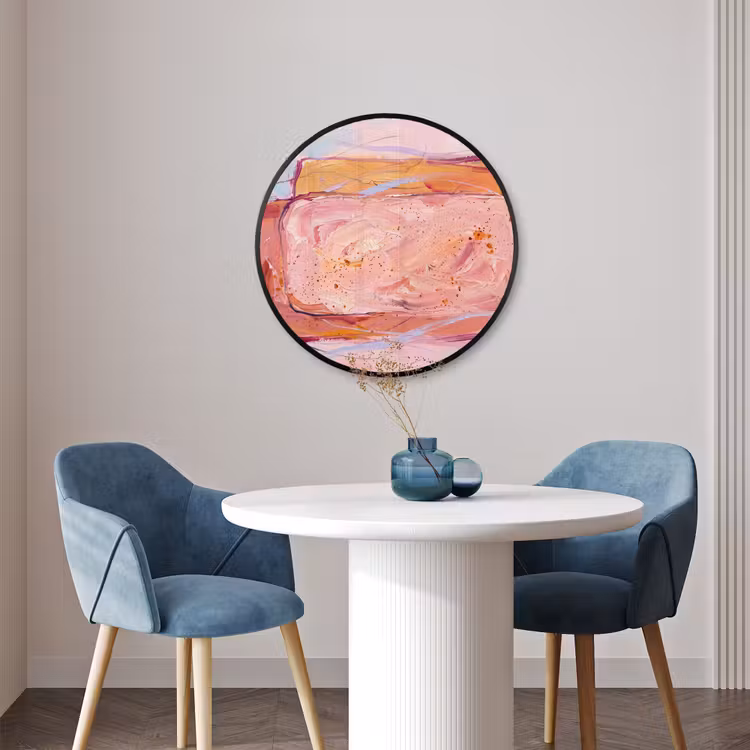 Ronde fotolijst - Abstract - Vormen - Modern - Roze — 3