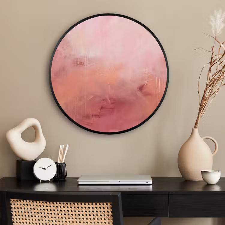 Ronde fotolijst - Kunst - Vloeiend - Pastel - Abstract — 2