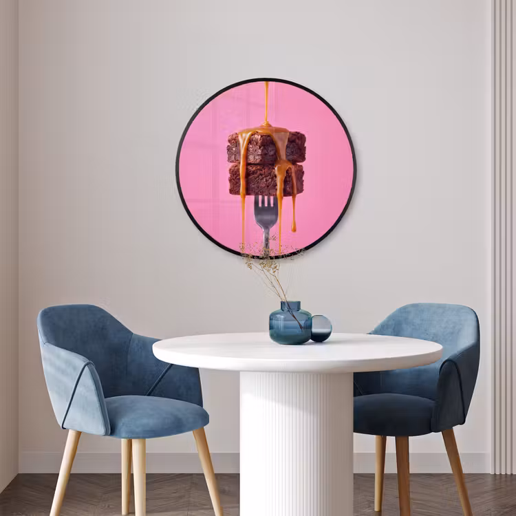 Ronde fotolijst - Brownie - Karamel - Eten — 3