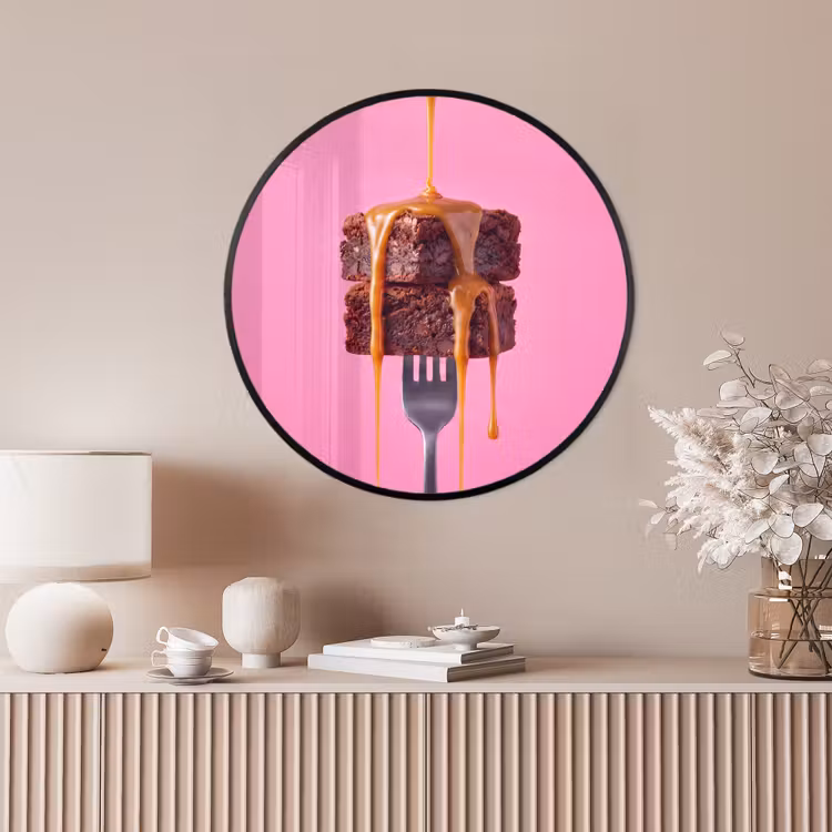 Ronde fotolijst - Brownie - Karamel - Eten — 4