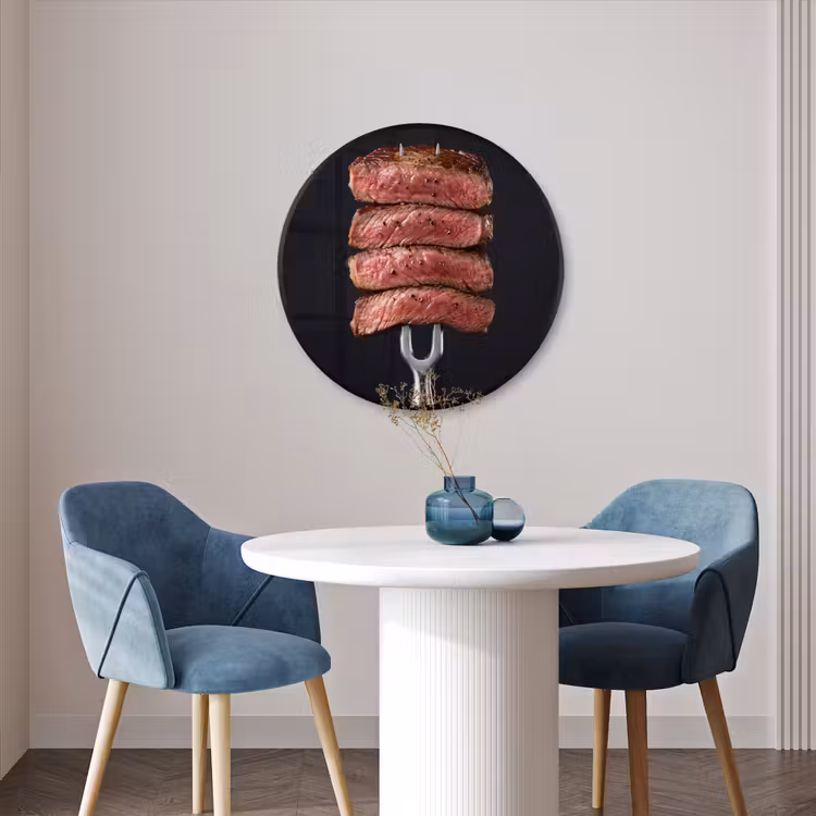 Ronde fotolijst - Eten - Rosé - Vork — 3