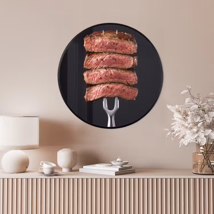Ronde fotolijst - Eten - Rosé - Vork — 4