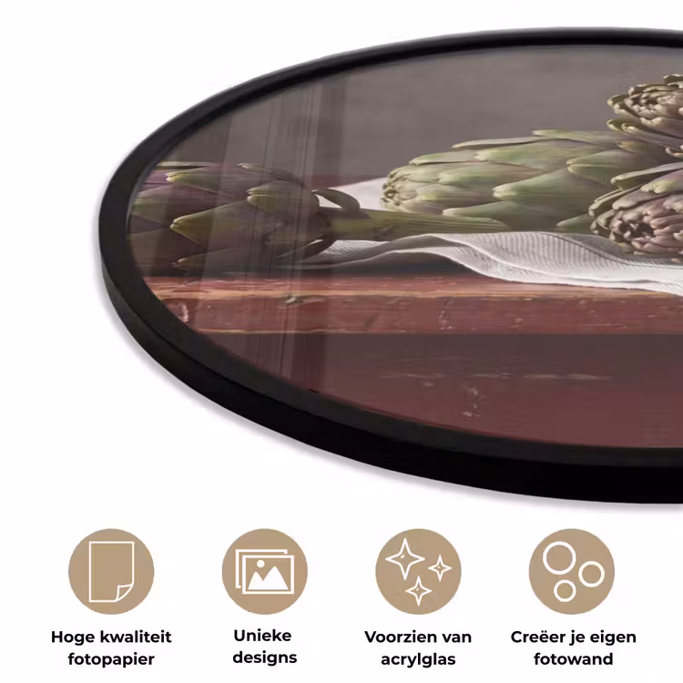 Ronde fotolijst - Artisjok - Eten - Rustiek — 5