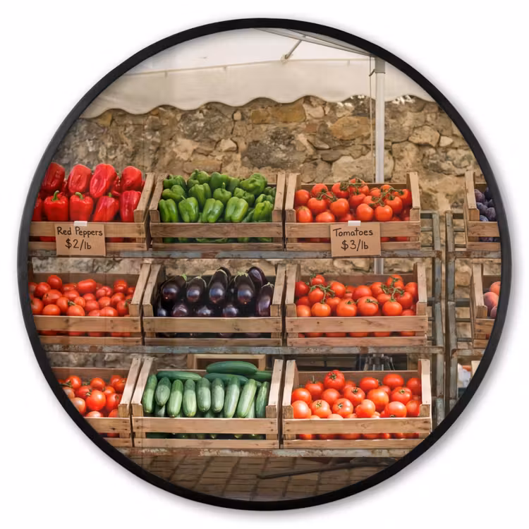 Ronde fotolijst - Eten - Markt - Vers — 1