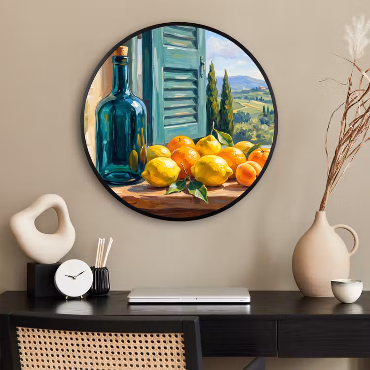Ronde fotolijst - Fles - Fruit - Stilleven — 2