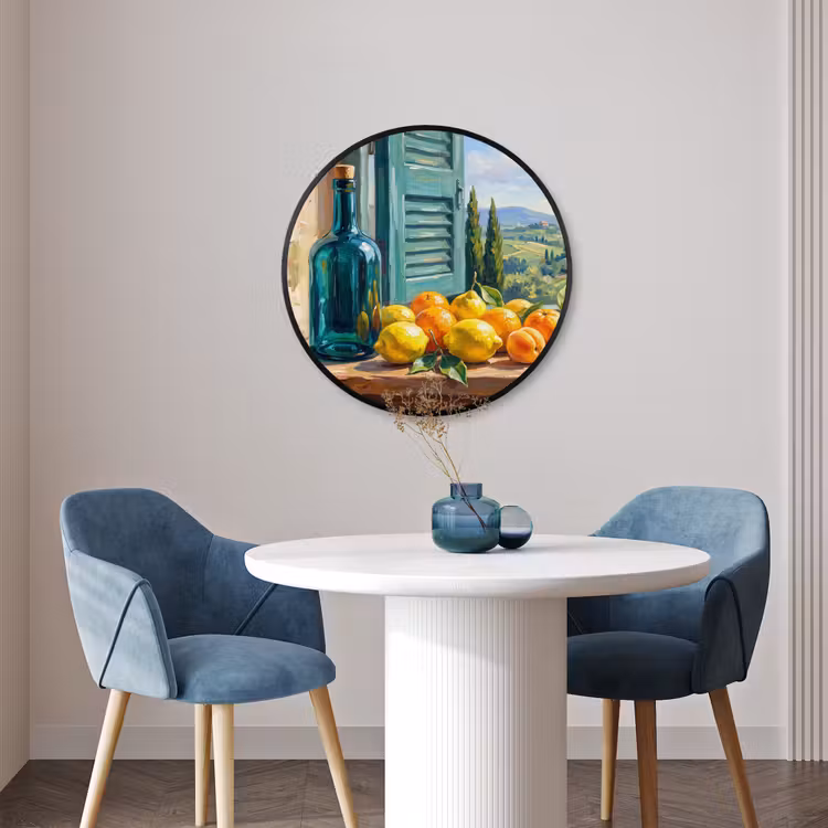 Ronde fotolijst - Fles - Fruit - Stilleven — 3
