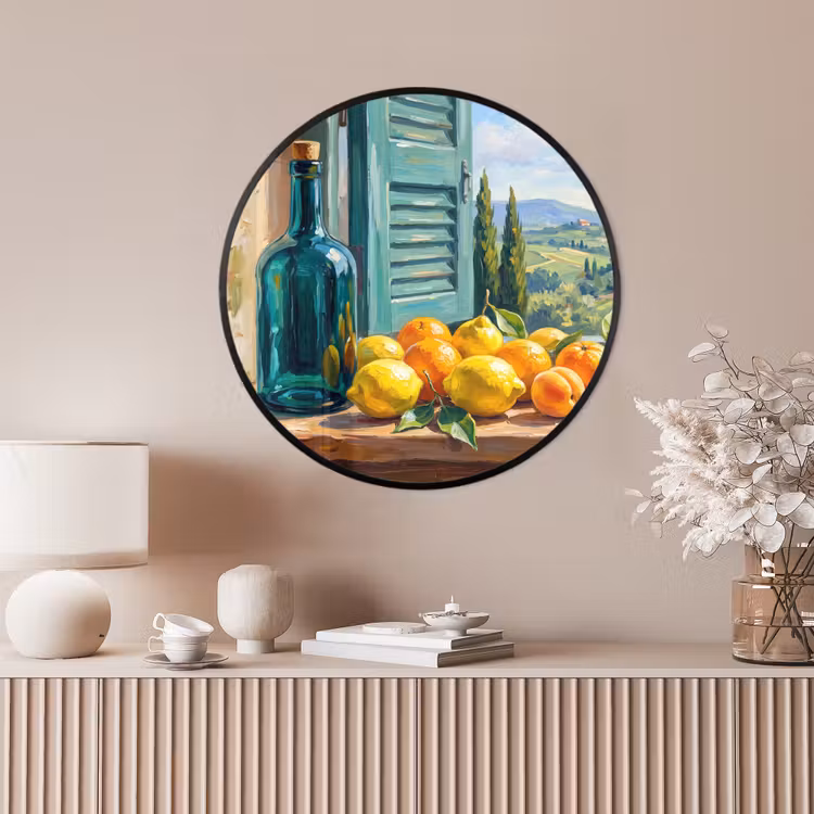 Ronde fotolijst - Fles - Fruit - Stilleven — 4