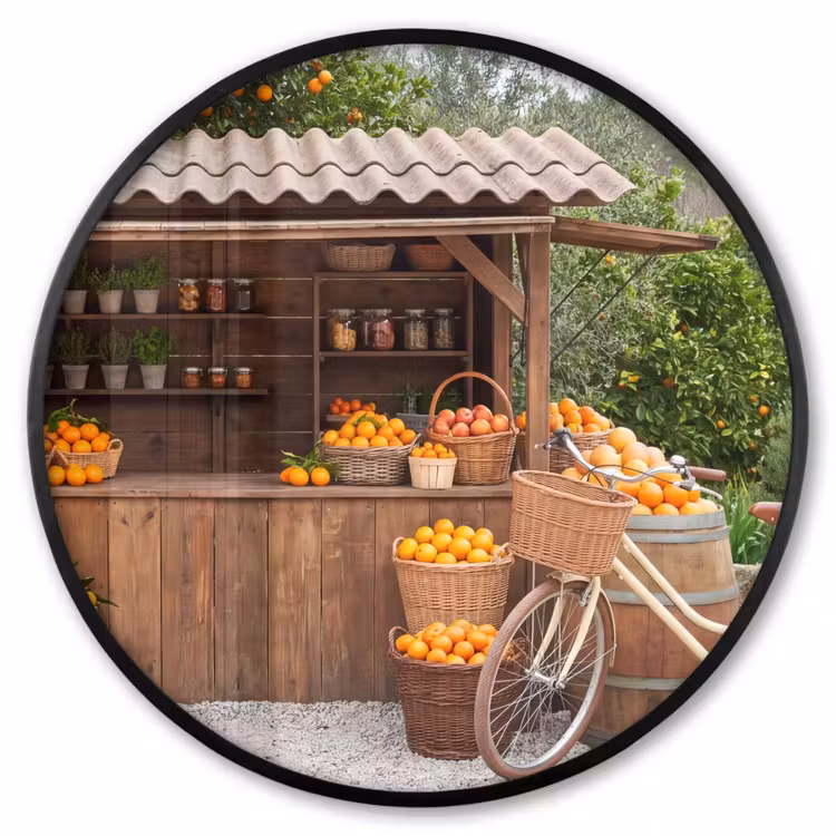 Ronde fotolijst - Fruit - Markt - Landelijk — 1