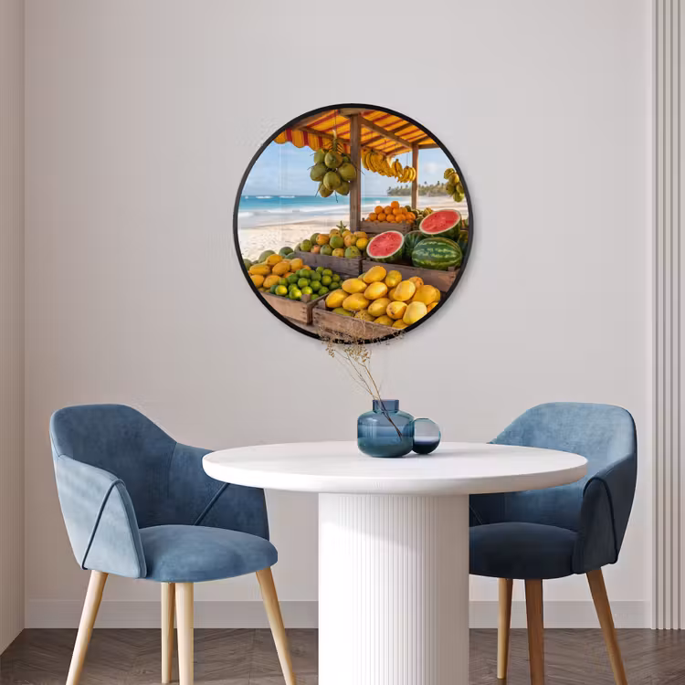Ronde fotolijst - Fruit - Strand - Tropisch — 3