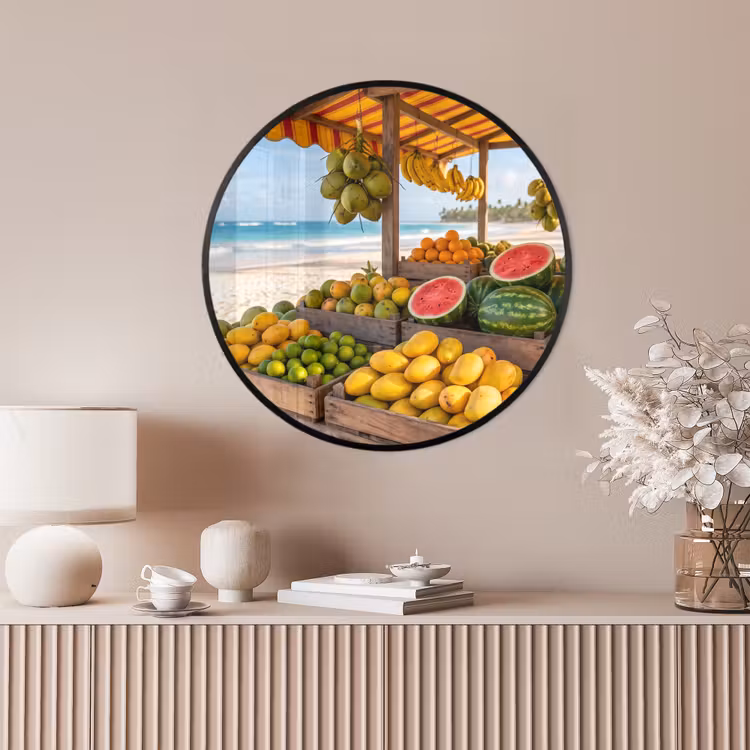 Ronde fotolijst - Fruit - Strand - Tropisch — 4