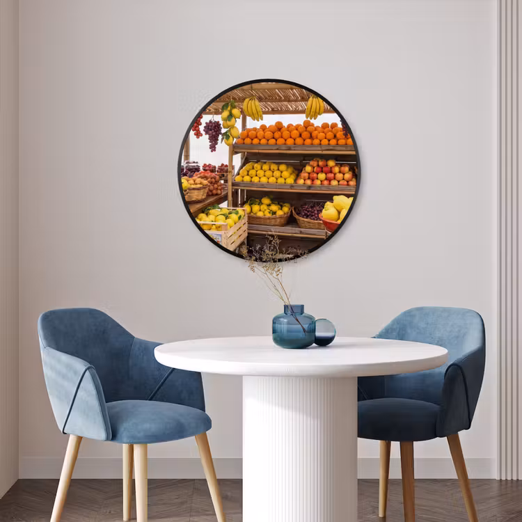Ronde fotolijst - Marktkraam - Fruit - Vers — 3