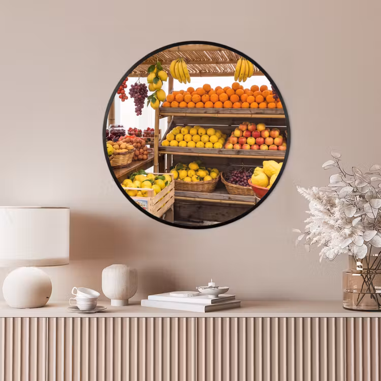 Ronde fotolijst - Marktkraam - Fruit - Vers — 4