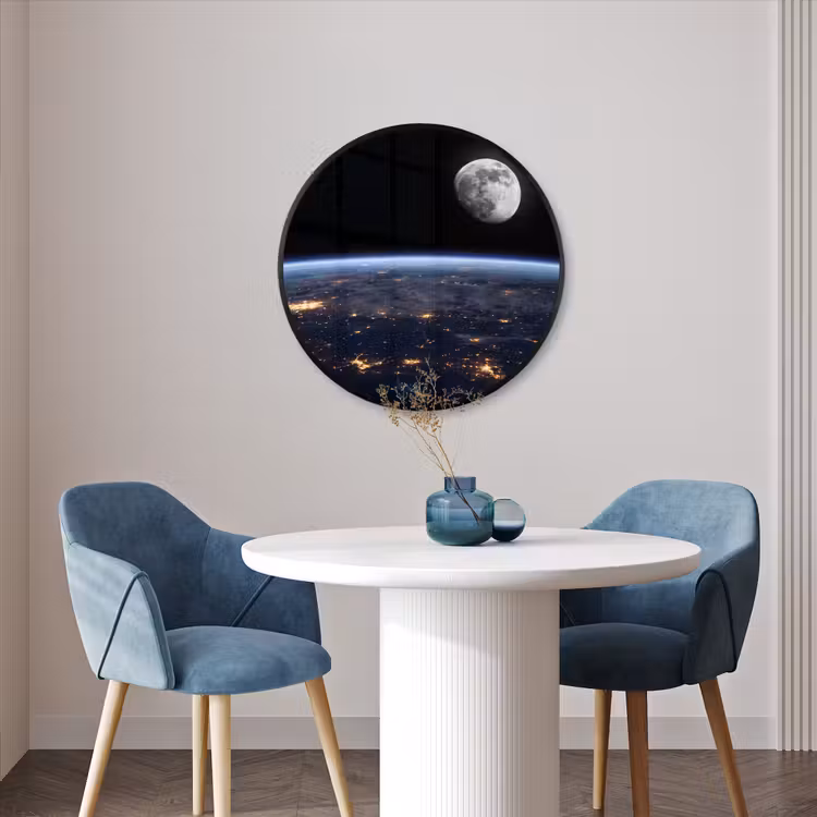 Ronde fotolijst - Aarde - Nacht - Ruimte — 3