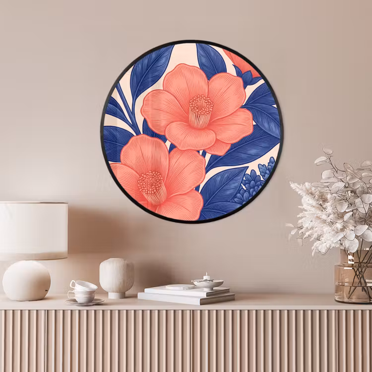 Ronde fotolijst - Bloemen - Bladeren - Botanisch — 4