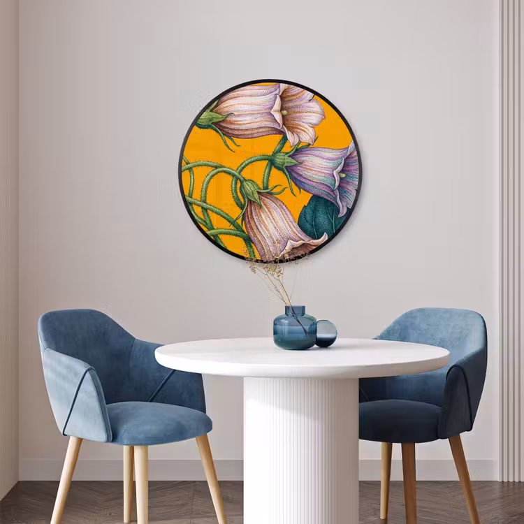 Ronde fotolijst - Bloemen - Botanisch - Geel — 3