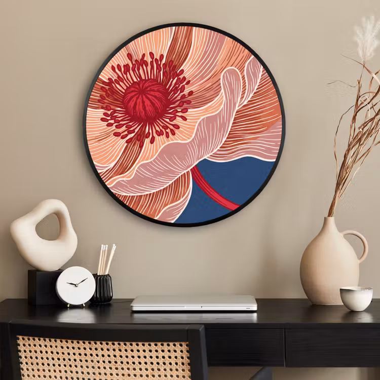 Ronde fotolijst - Bloemen - Modern - Abstract — 2