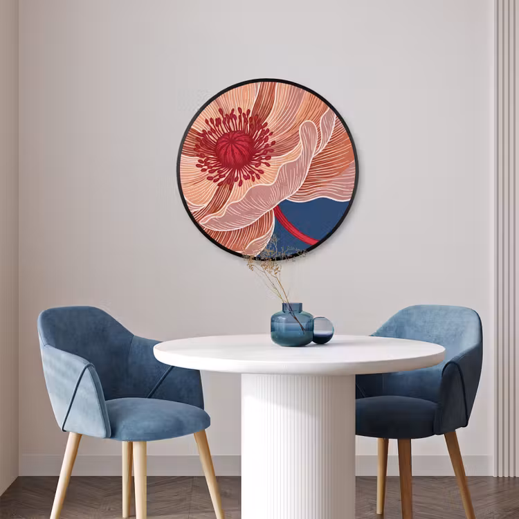 Ronde fotolijst - Bloemen - Modern - Abstract — 3