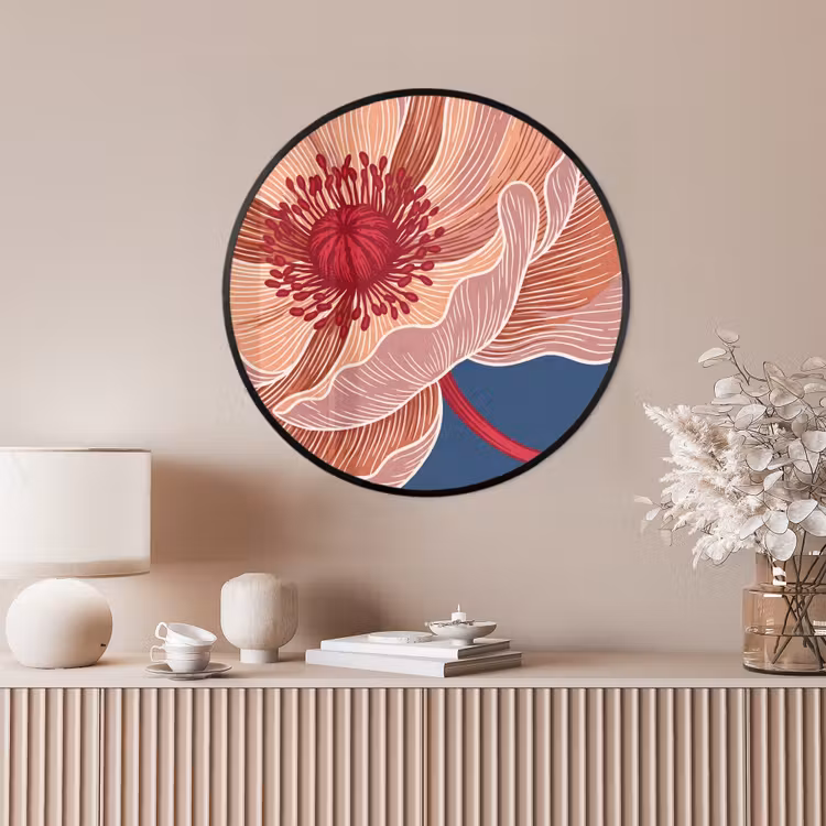 Ronde fotolijst - Bloemen - Modern - Abstract — 4