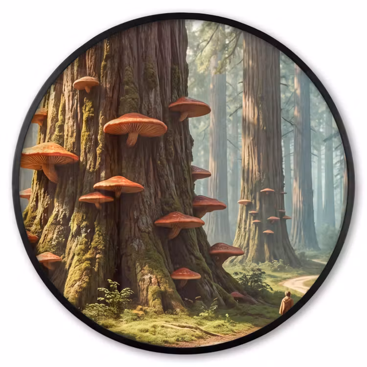 Ronde fotolijst - Bos - Bomen - Natuur — 1