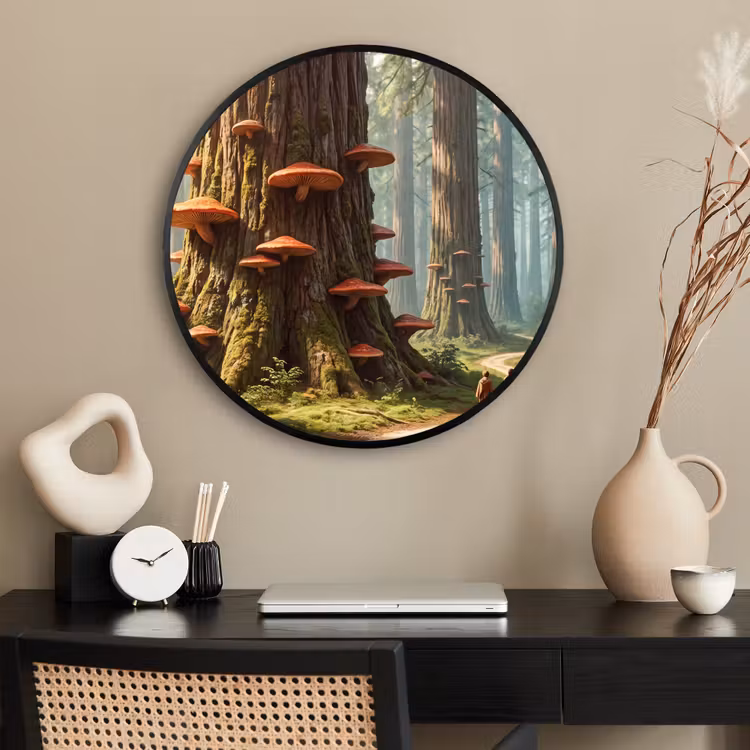 Ronde fotolijst - Bos - Bomen - Natuur — 2